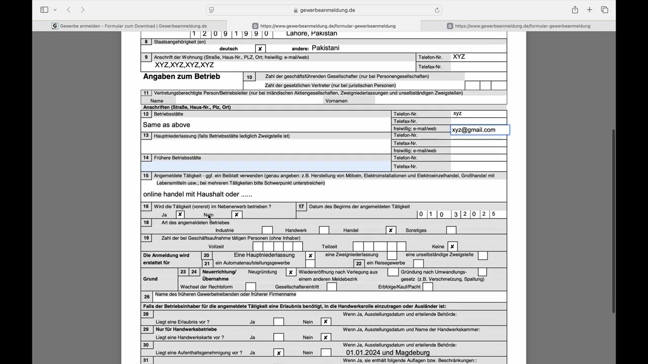 How to Apply for Business Registration in Germany (Gewerbe-Anmeldung Formula)
