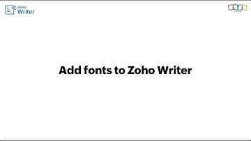 How to add new fonts to Zoho Writer