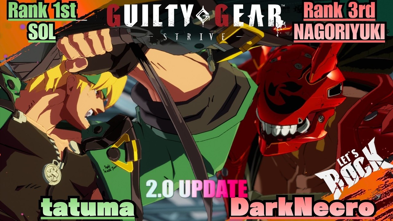 GGST➤Rank 1st SOL / ソル [ tutuma ] vs Rank 3rd NAGORIYUKI / 名残雪 [ DarkNecro ] Guilty Gear Strive
