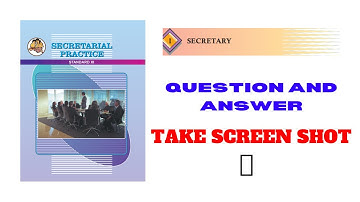 11th std subject secretarial practice chapter 1 secretary exercise 2022 take screen shot #commerce