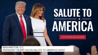 President Trump Speaks At Salute To America Celebration