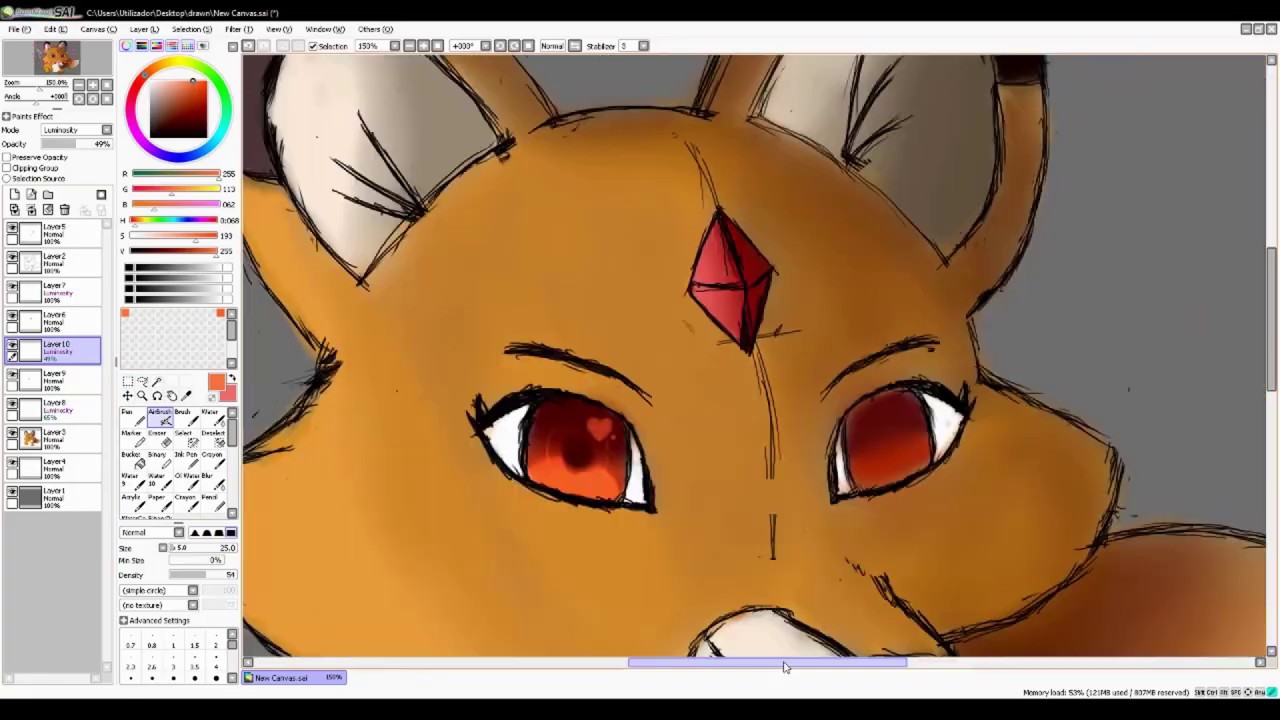 Little Fox Speed Art /SAI/ - YouTube