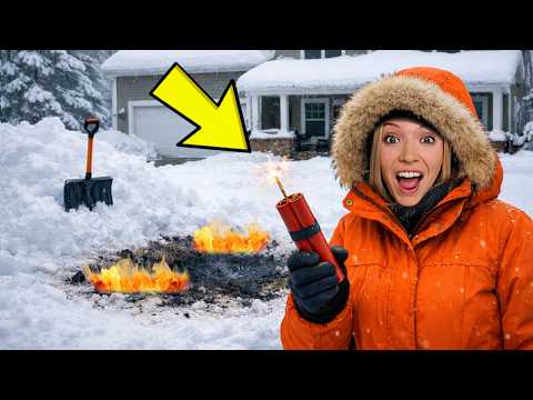 REMOVING SNOW WITH DYNAMITE!