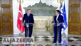 Turkey's Erdogan arrives in Greece for two-day visit