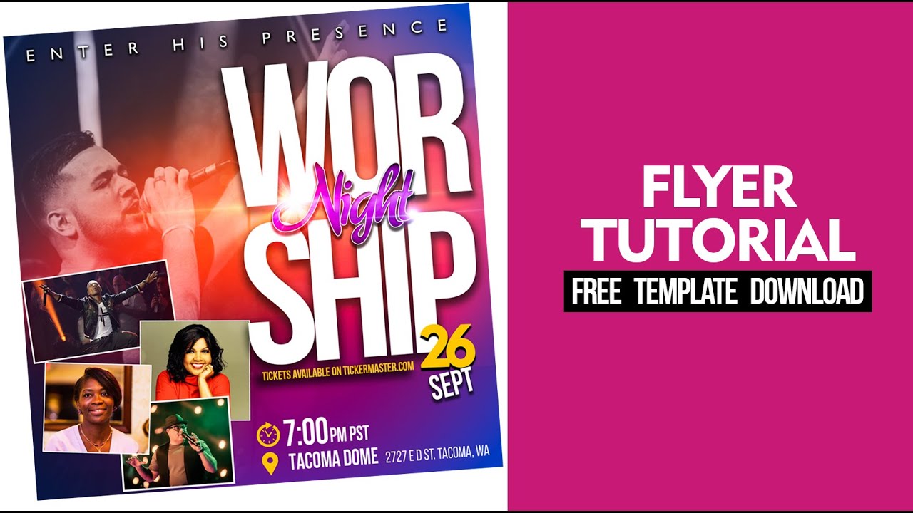 How To Make A CHURCH FLYER With Pictures Photoshop Tutorials YouTube