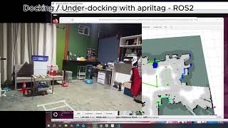 ROS2 docking with apriltag load or unload tray