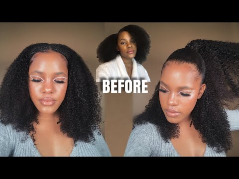 video about Clip in Hair Extension Kinky Curl