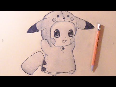 Como Dibujar Chibi Pikachu Bebe Con Gorro De Pikachu How To Draw Cute Pikachu Baby Youtube