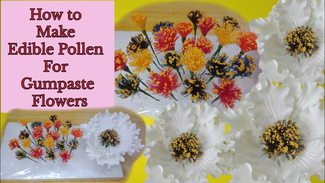 How To Make Edible Pollen and DIY Stamens Made Of Thread Quick and Easy