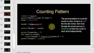 14 Python Dictionaries - Count words in a line of text عد الكلمات في نص بالبايثون