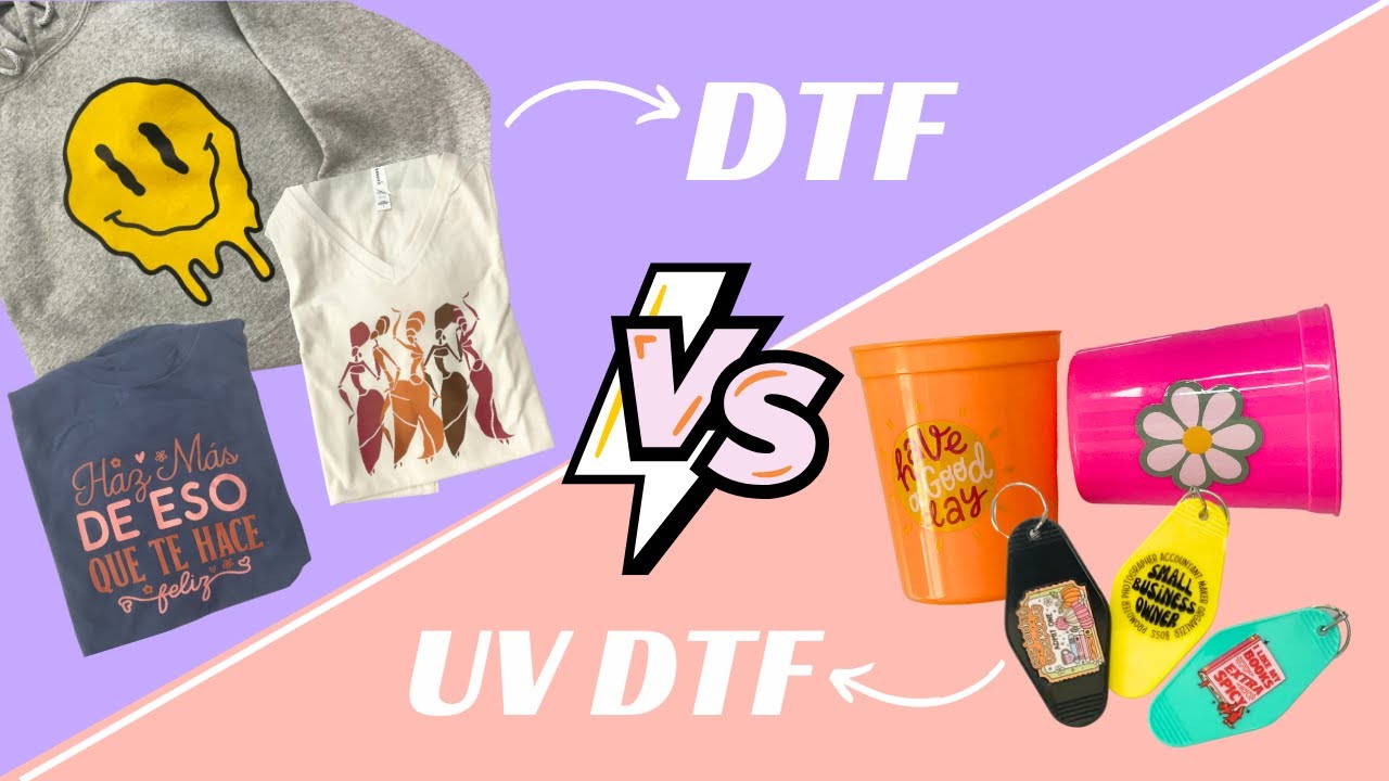 WHAT IS DTF & UV DTF?!?! | THE DIFFERENCE #dtf #uvdtf #diy #cricutmade ...