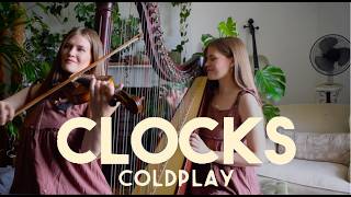 Clocks - Coldplay | Harp and Violin Cover Instrumental - Wedding Music