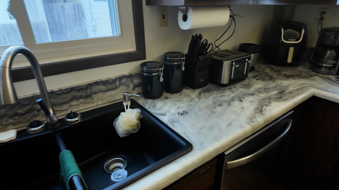 Renovating my countertop with Stone Coat Epoxy - YouTube