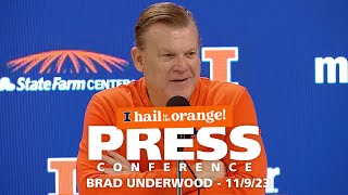 Illini MBB | Coach Brad Underwood Press Conference 11/9/23