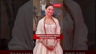 Tamannaah Bhatia Wins Hearts As She Distributes Sweets To Paparazzi During Public Appearance