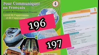 pour communiquer en français 4aep page 196 197 conjugaison le passé composé avec être