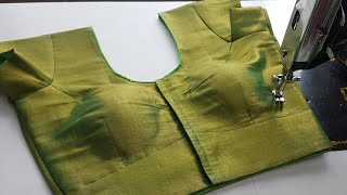 4 tucks belt blouse cutting and stitching | sada blouse cup dalna |