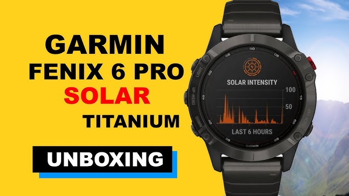 Mona Lisa maternal Bordenden Garmin Fenix 6X Pro Solar Black Titanium Unboxing - YouTube