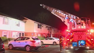 Aesia Toliver reports live on Norfolk apartment fire aftermath