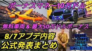 今週のアプデ内容公式発表　10万ドル貰えるGTAオンライン