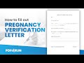 How to Fill Out Pregnancy Verification Letter Online | PDFRun