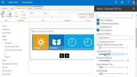 Office 365 / SharePoint Online Menu Carousel WebPart - Bitalus.com