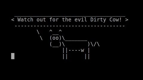 Linux Newsflash | Watch out for the evil Dirty Cow!