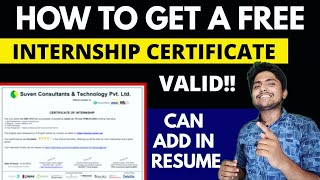 How to get a Free Internship Certificate in 2020 | Off campus Internship , resume adding Certificate