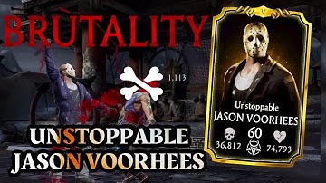 Ascended Unstoppable Jason Voorhees Brutality Gameplay | Mortal Kombat Mobile