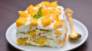 No Bake Mango Ice Box Cake Only 4 Ingredients