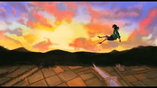 夕空飛行