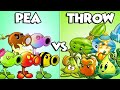 PvZ2 - PEA Team vsTHROW Team - Who Will WIn ? Plant vs Plant.