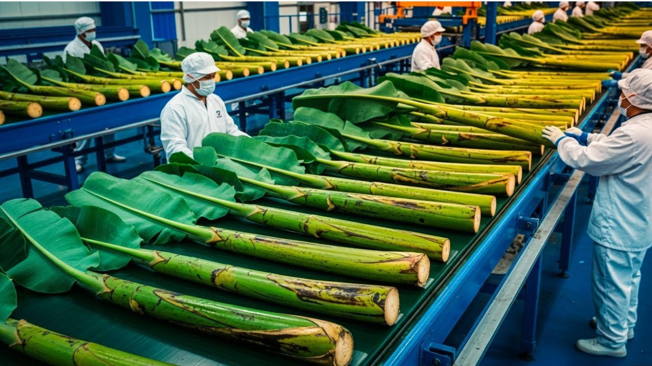 Inside a Cutting-Edge Banana Stem Factory You’ve Never Seen Before