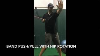 Band Push/Pull With Hip Rotation