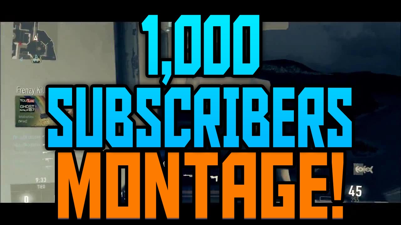 GhostNinja187| 1,000 Subscriber Montage!| By Lynx!