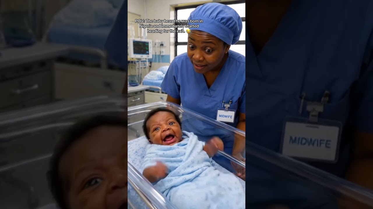 POV: The baby heard he was born in Nigeria and immediately started heading for the exit. 😂