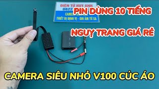 Camera Siêu Nhỏ V100 Giá Rẻ , Camera Ngụy Trang Cúc Áo V100 Wifi Full4K Xem Trên Điện Thoại Từ Xa