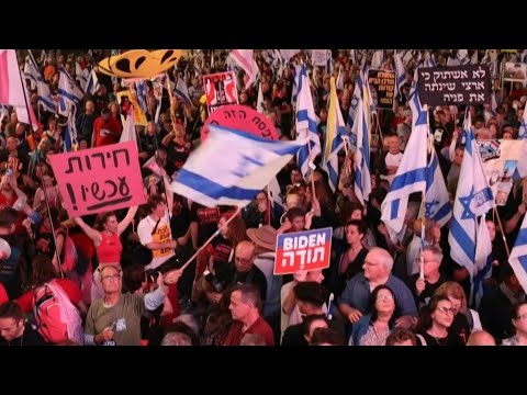 Israelis protest in Tel Aviv, calling for Netanyahu's resignation | AFP