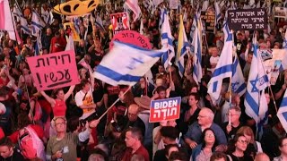 Israelis protest in Tel Aviv, calling for Netanyahu's resignation | AFP