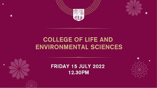 Summer Congregation J14: Friday 15th July 2022 12:30pm