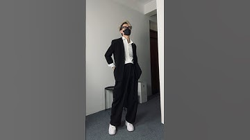 Phối đồ với blazer và quần ống rộng #dtlong #ootd #phoido