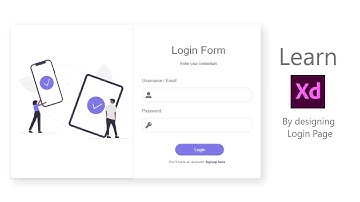 Design Login Page and also Learn Adobe XD Basics | Adobe XD UI UX