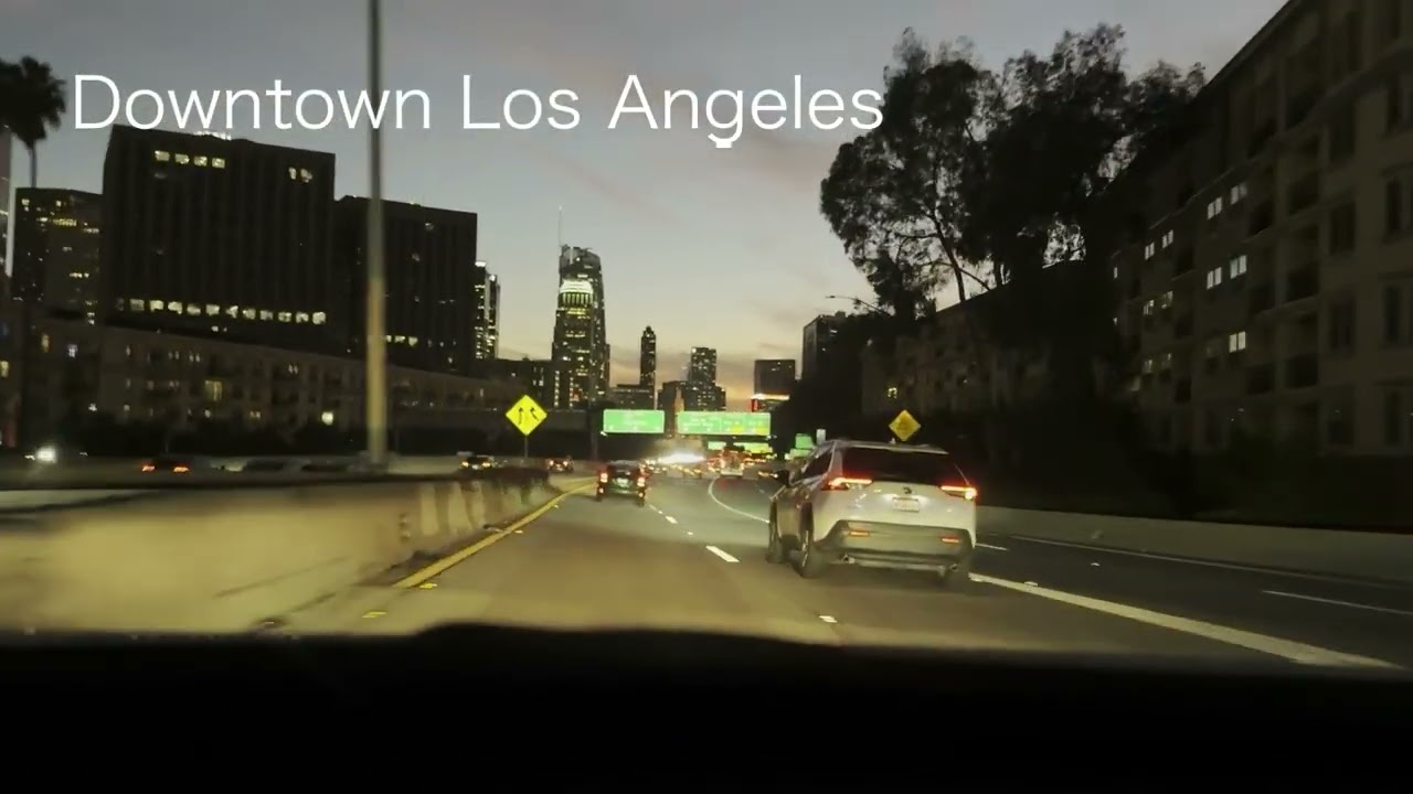 Sunset Drive on the 10 Freeway | Temple City → East LA → Downtown Los Angeles