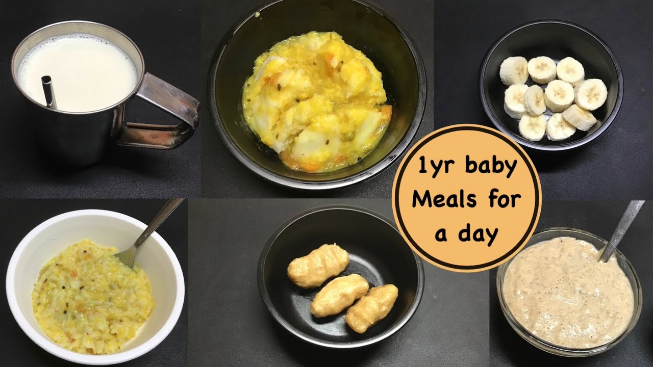 Baby food | 12 months and above | Diet plan for a day |1 yr baby food ...