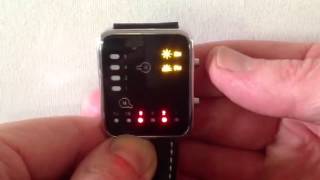 Digital Binary Watch Operation and Setup Instructions