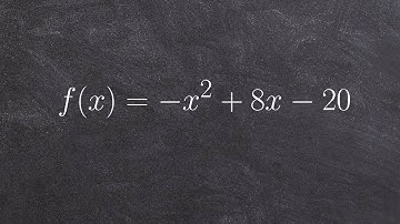 Factoring out a negative 1 to complete the square and graph your parabola