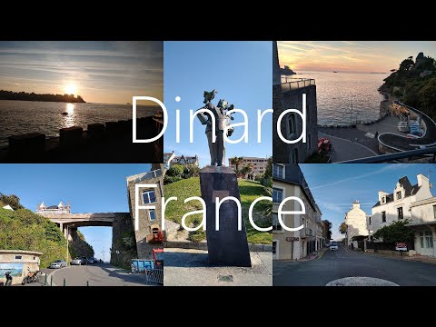Walking across the streets of Dinard France