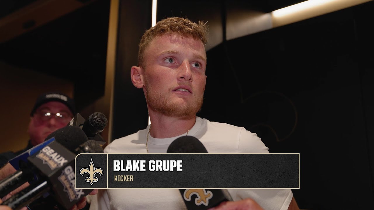 Blake Grupe interview | Saints-Patriots Postgame | 2025 NFL Week 6 ...