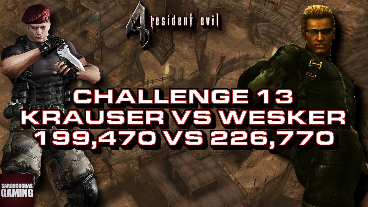 RE4 VR Mercenaries - Challenge 13 - Krauser vs Wesker 