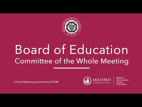 BOE Committee of the whole 8-28-23 Full Stream - YouTube